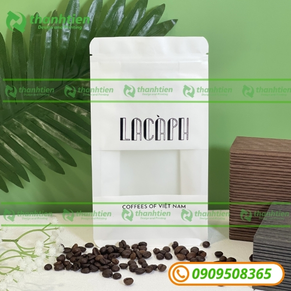 Bao zip 8 cạnh có cửa sổ bỏ cà phê Bao zip 8 cạnh có cửa sổ bỏ cà phê