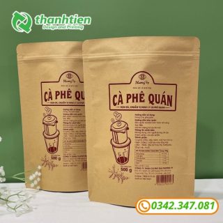 Bao zip giấy Kraft không có cửa sổ
