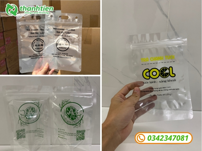 Bao zip trong đựng trà chanh