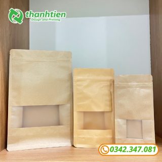 Bao zipper 8 cạnh có cửa sổ