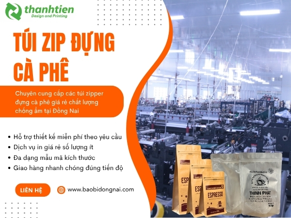 Chuyên cung cấp các mẫu túi zipper đựng cà phê chất lượng