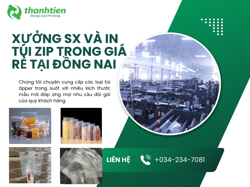 Chuyên cung cấp túi zipper trong suốt giá sỉ tại Đồng Nai