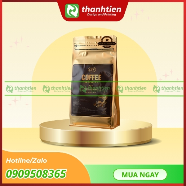 Đại diện túi zip đựng cà phê