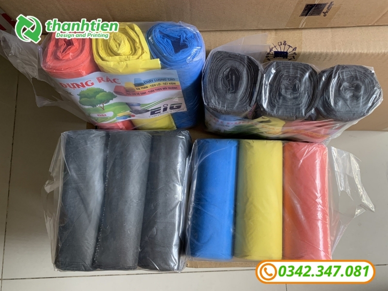 Túi rác cuộn 3 màu