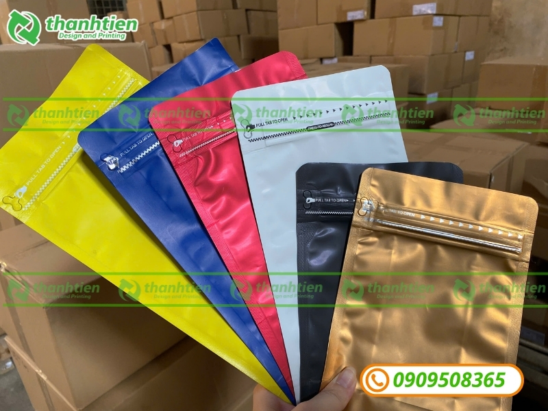 Túi zip đáy đựng 8 cạnh tại xưởng chúng tôi