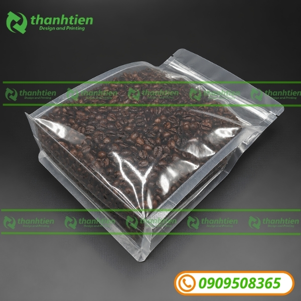 Túi zip đáy đựng trong suốt đựng cafe Túi zip đáy đựng trong suốt đựng cafe