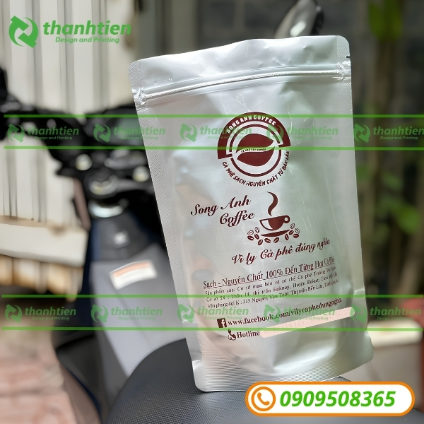 Túi ziplock bạc đựng cà phê Túi ziplock bạc đựng cà phê