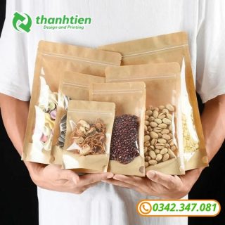 Túi ziplock giấy trán lớp PE