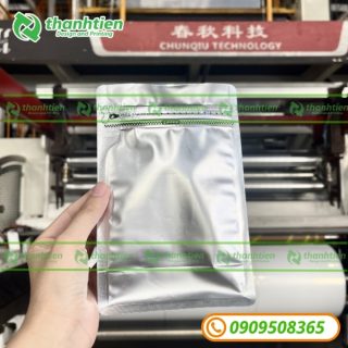 Túi zipper bạc 8 cạnh