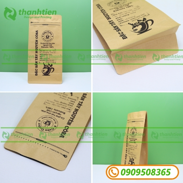 Túi zipper đựng cà phê