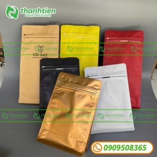 Túi zipper màu 8 cạnh