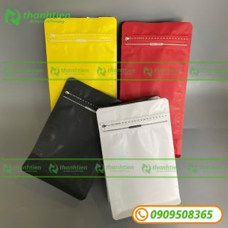 Túi zipper 8 cạnh nhiều màu