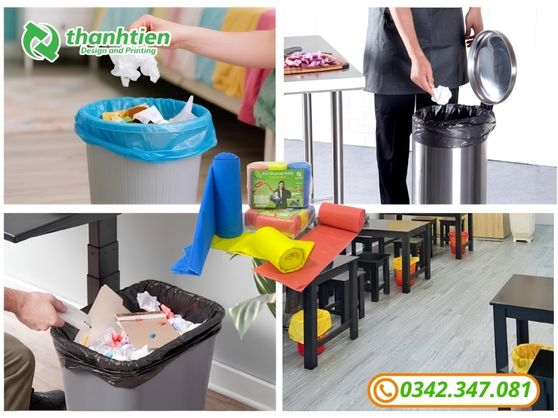 Ứng dụng phổ biến của túi rác 3 màu