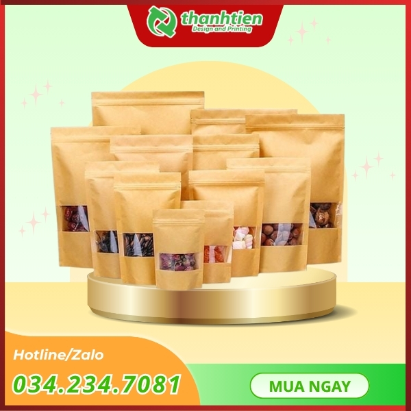 đại diện túi zip giấy