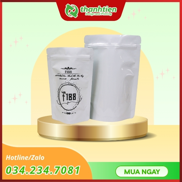 túi zip trắng sữa