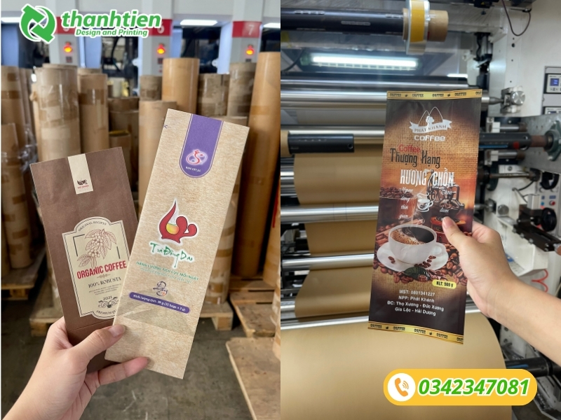Bao bì cà phê đẹp tại Thành Tiến