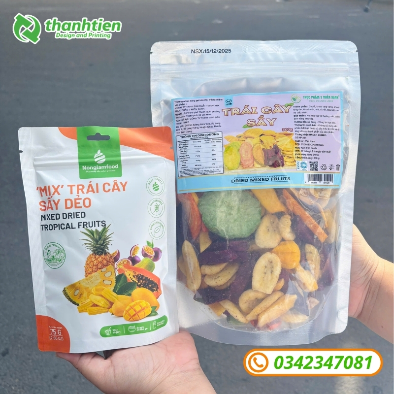 Bao bì sản phẩm trái cấy sất chất lượng