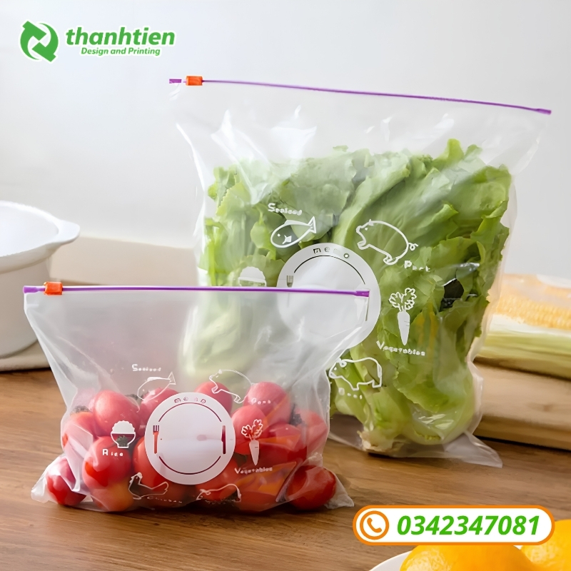 Bao bì thực phẩm có khóa kéo zipper