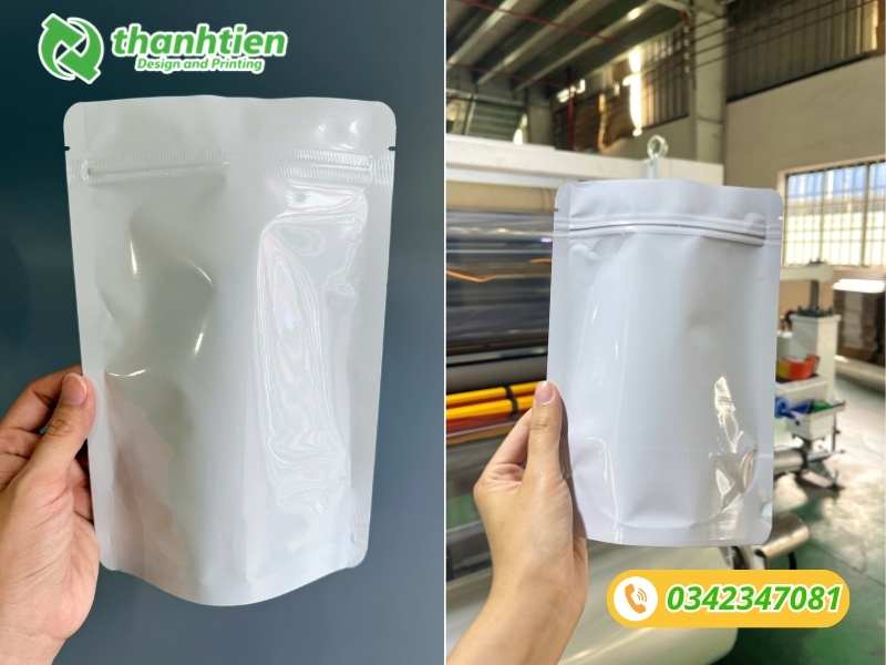 Bao bì zipper trắng sữa