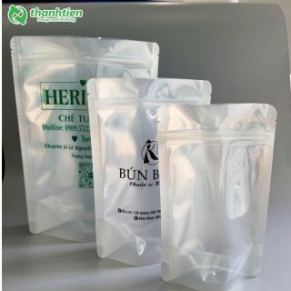 Bao zip 1 mặt bạc 1 mặt trong in ấn sắc nét