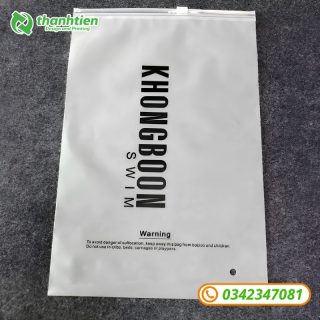 Bao zip khóa kéo lụa mờ