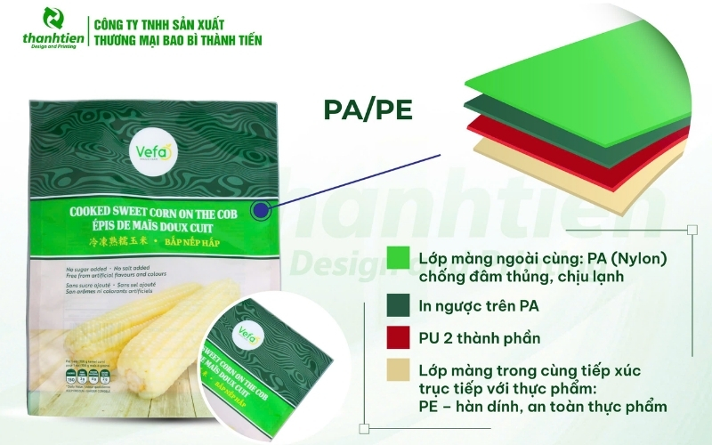 Cấu trúc màng PA_PE dùng cho túi chân không