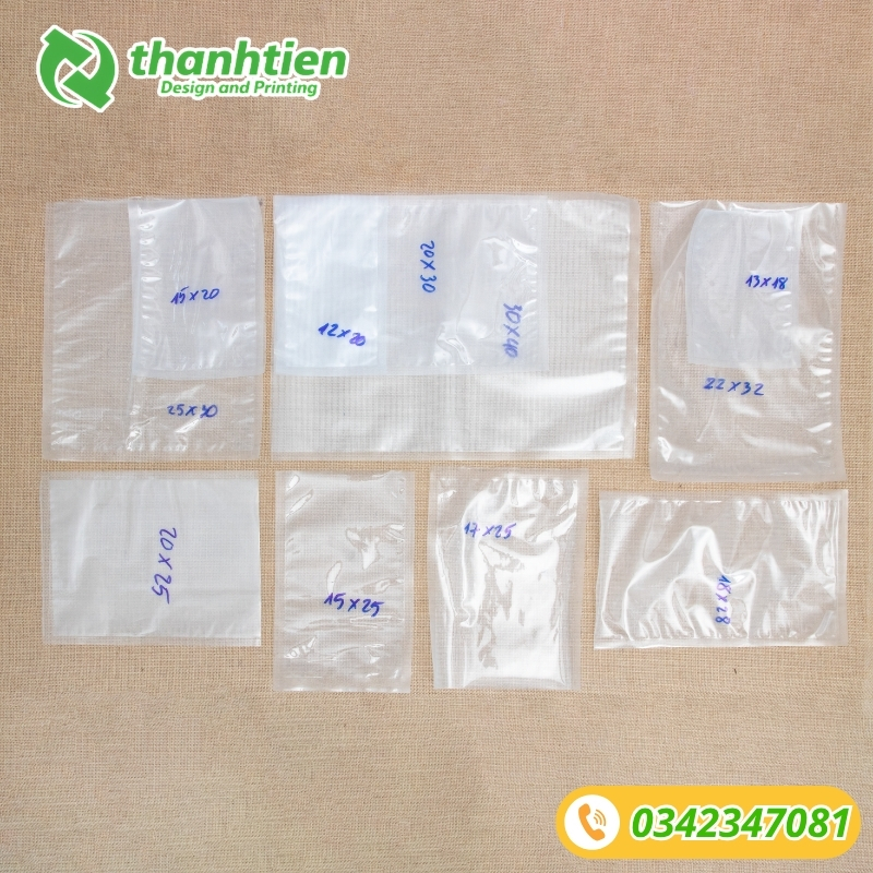 Kích thước phổ biến của bì hút chân không