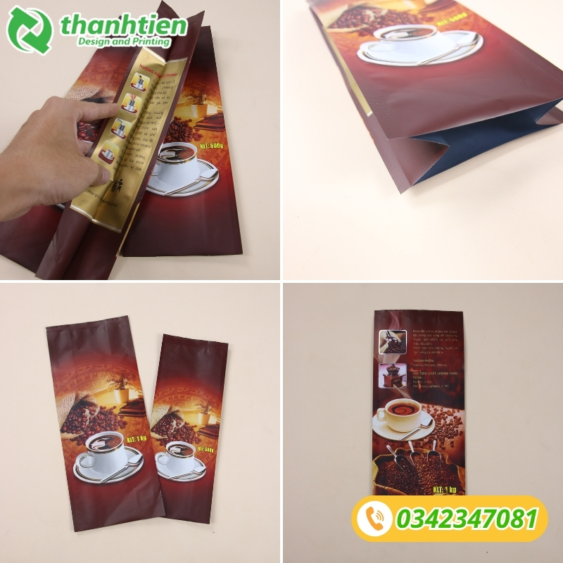 Túi đáy đứng đựng cafe