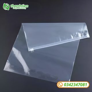 Túi PE trong suốt có zip khóa kéo