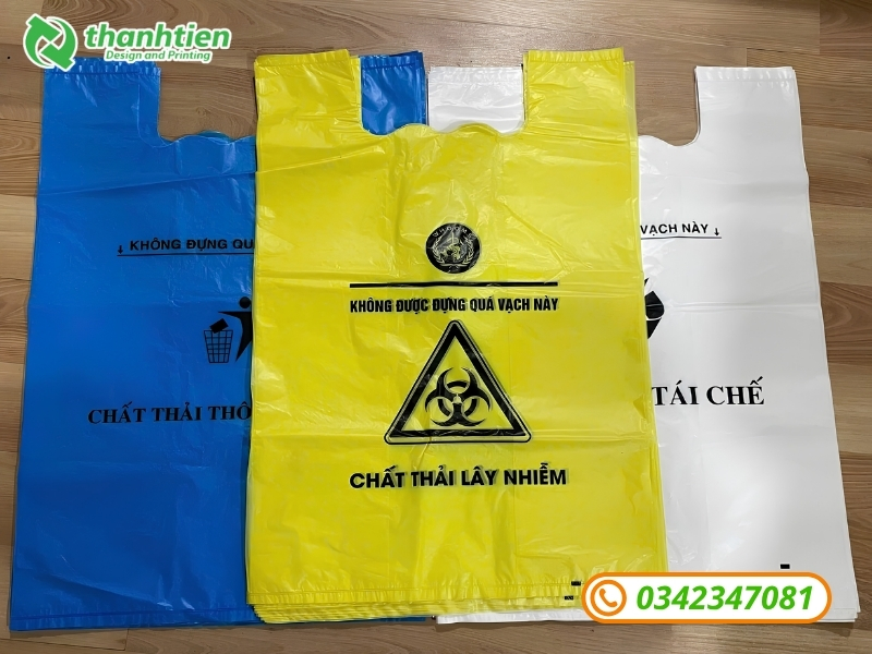 Túi đựng rác 2 chất lượng có màu phân biệt