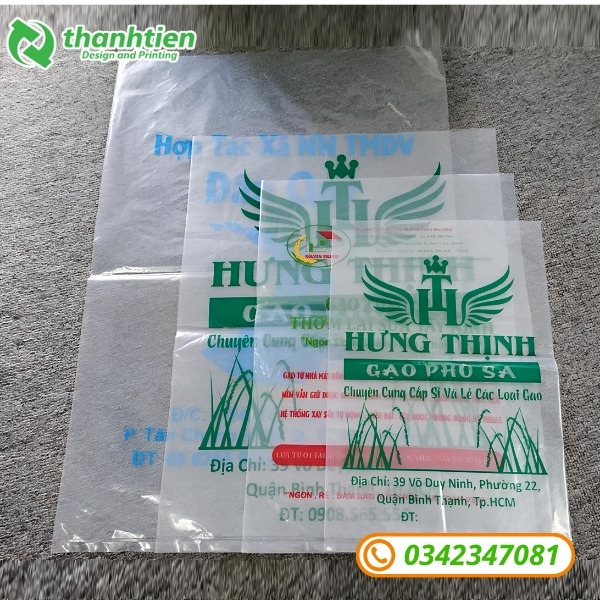Túi hút chân không đựng gạo đủ kích thước