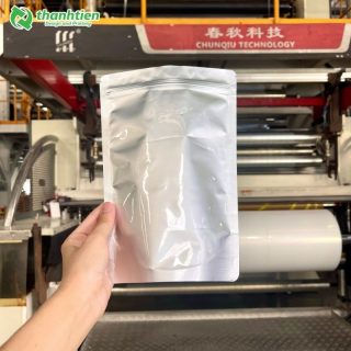 Túi zip bạc đáy đứng