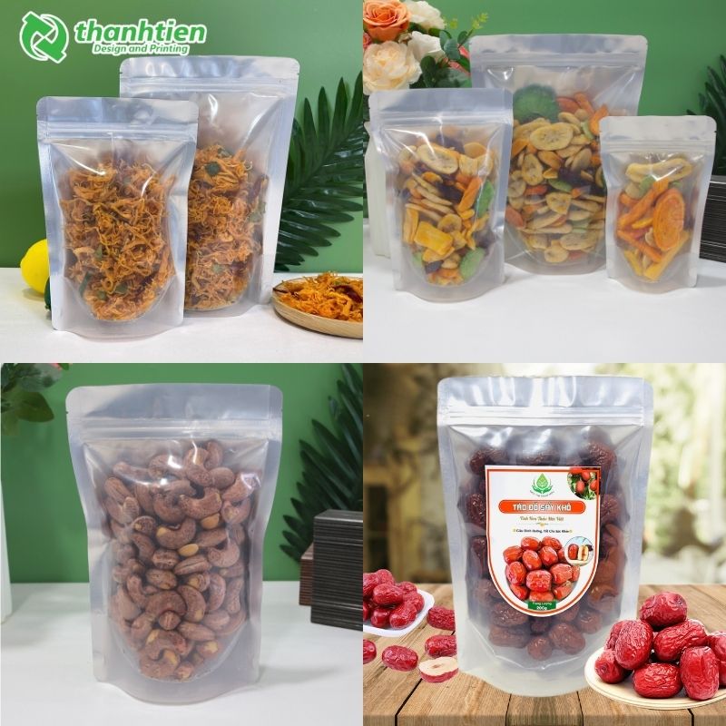 Túi zip bạc đựng thực phẩm