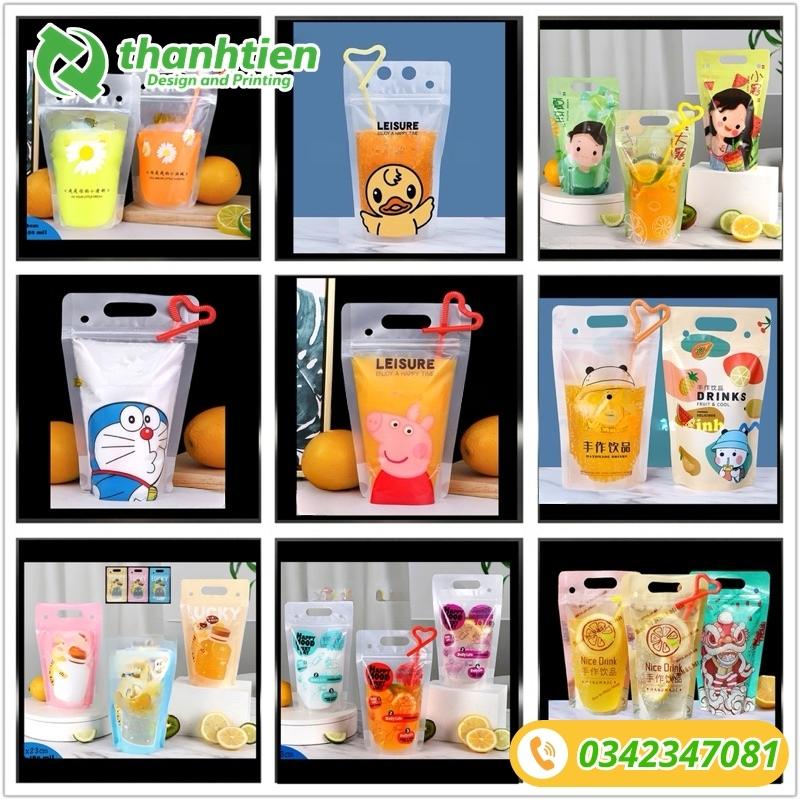 Túi zip trà chanh, trà sữa giá rẻ