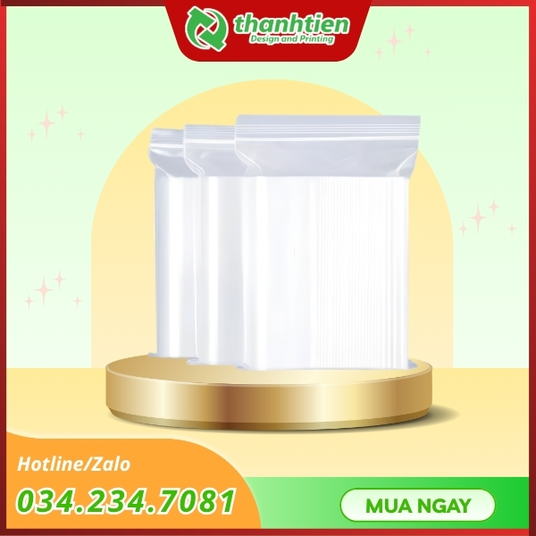 đại diện túi zip chỉ trắng