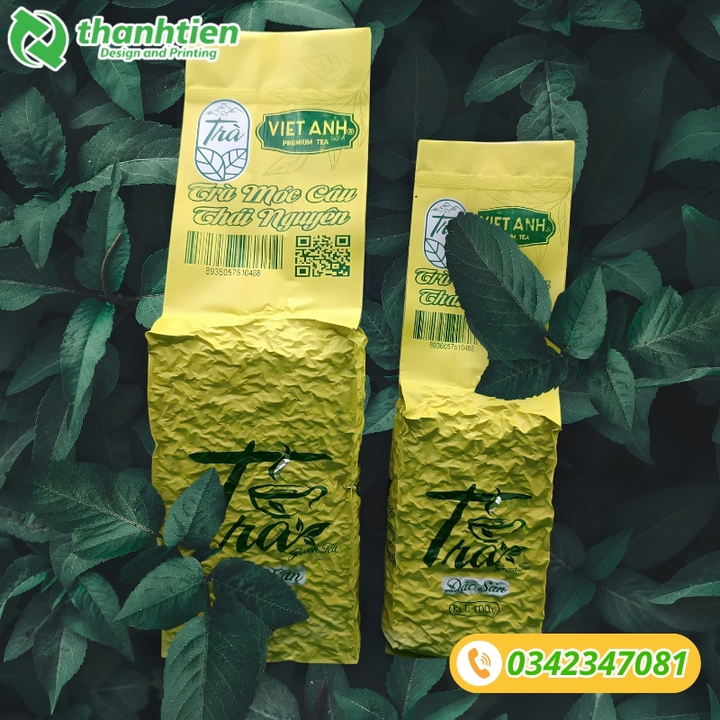 Túi hút chân không đựng trà xanh